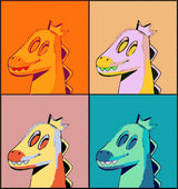 4-Panel Dino Magnet