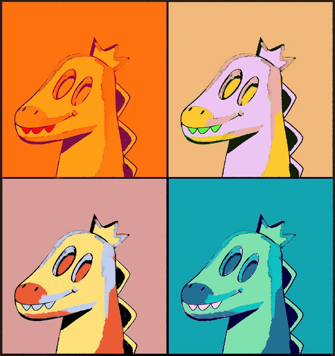 4-Panel Dino Magnet