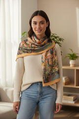 Fireworks on the Pine Scarf lifestyle shot