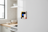 Mondrian magnet on refrigerator - lifestyle shot