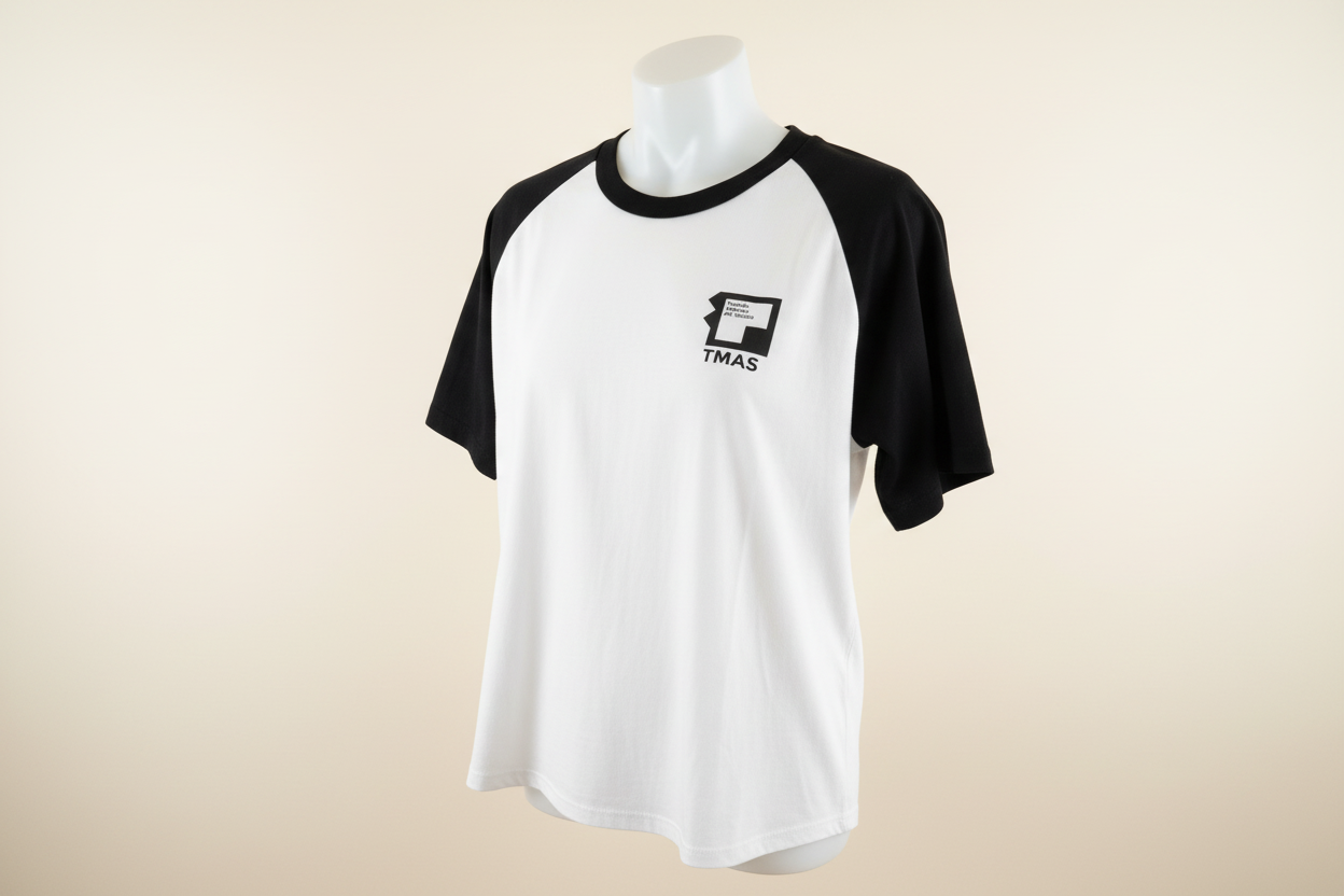 TMAS Baseball Tee angled view