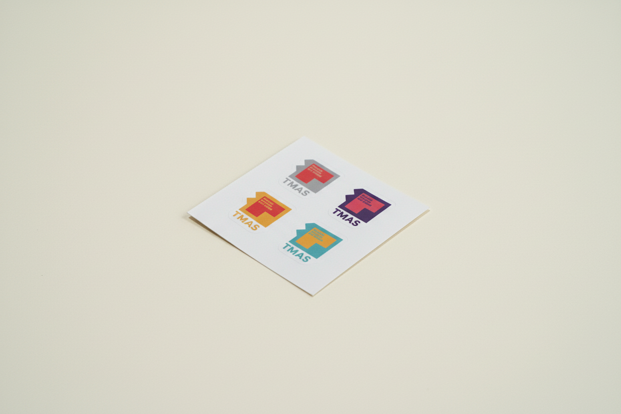Tiny Sticker Collage Design 2 angled view