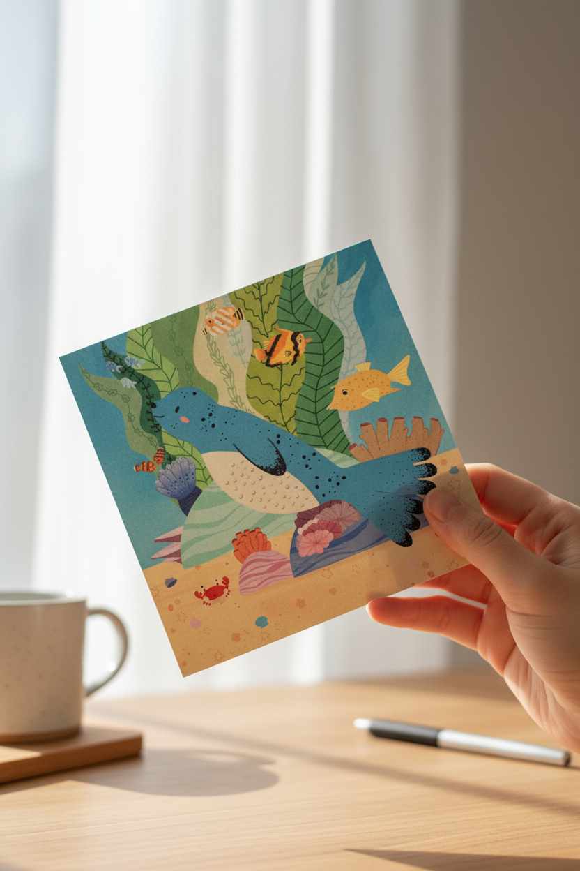 Seal Undersea Postcard lifestyle shot