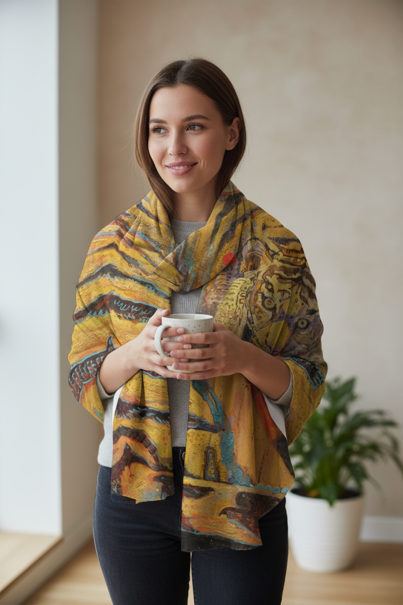 Flying Path Scarf lifestyle shot