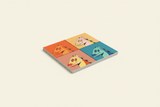 Four-Panel Dino Magnet angled view