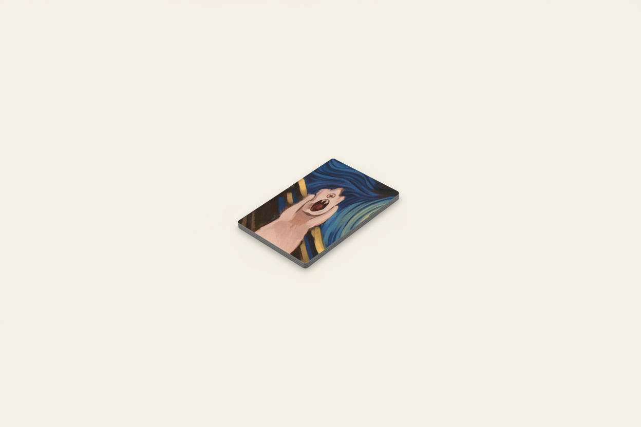 Pink Monster Scream Magnet angled view