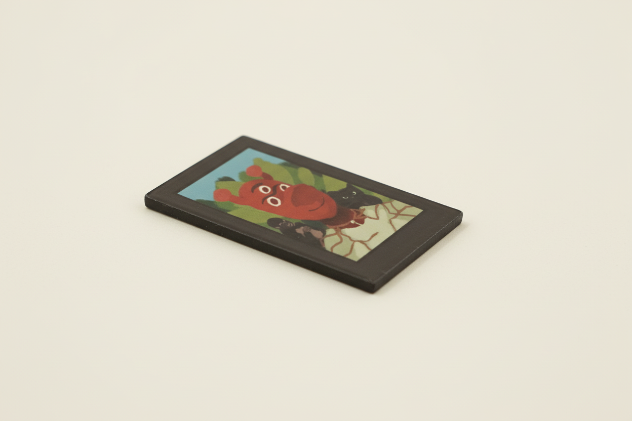 Red Monster STYLE Magnet angled view