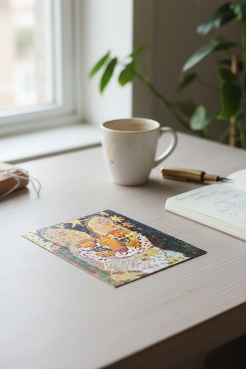 Butterfly Ear Postcard lifestyle shot