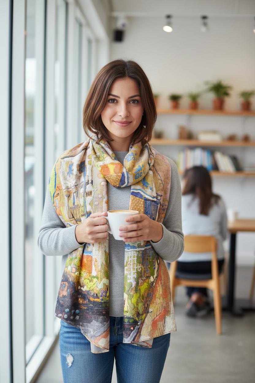 Fukumi Salon Scarf lifestyle shot