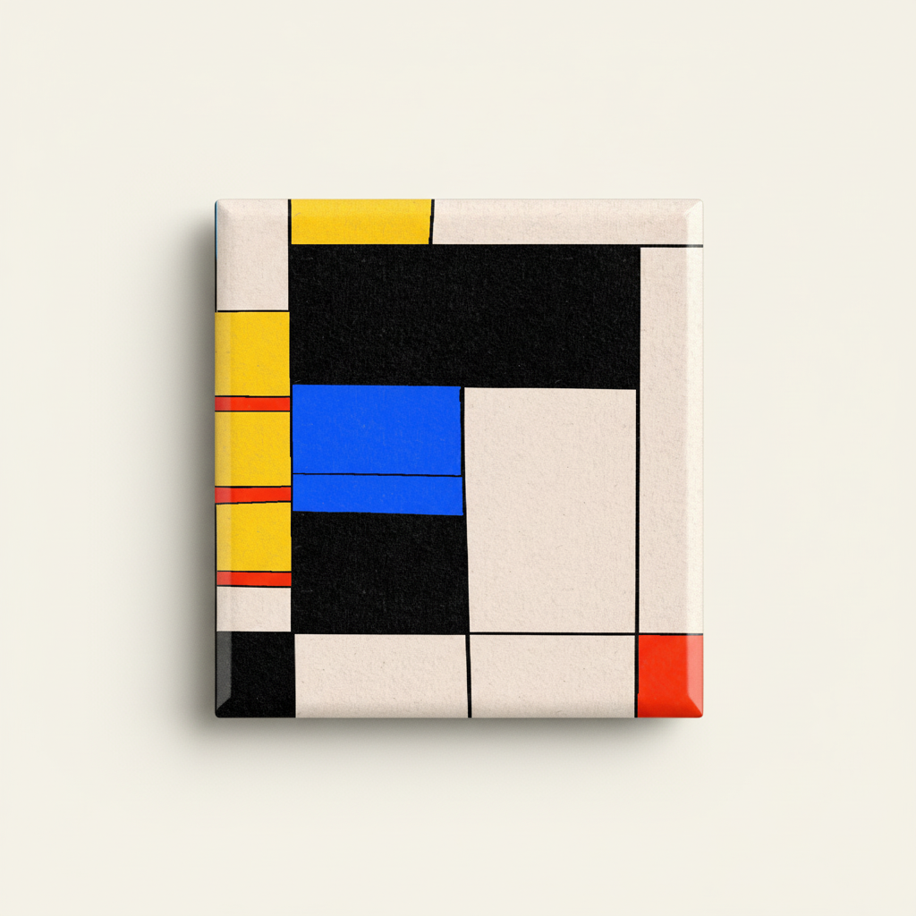 Mondrian magnet - front view