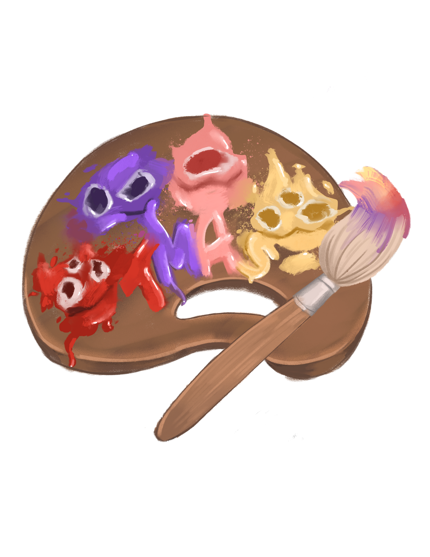 The Monsters Paint Palette Magnet