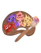 The Monsters Paint Palette Magnet
